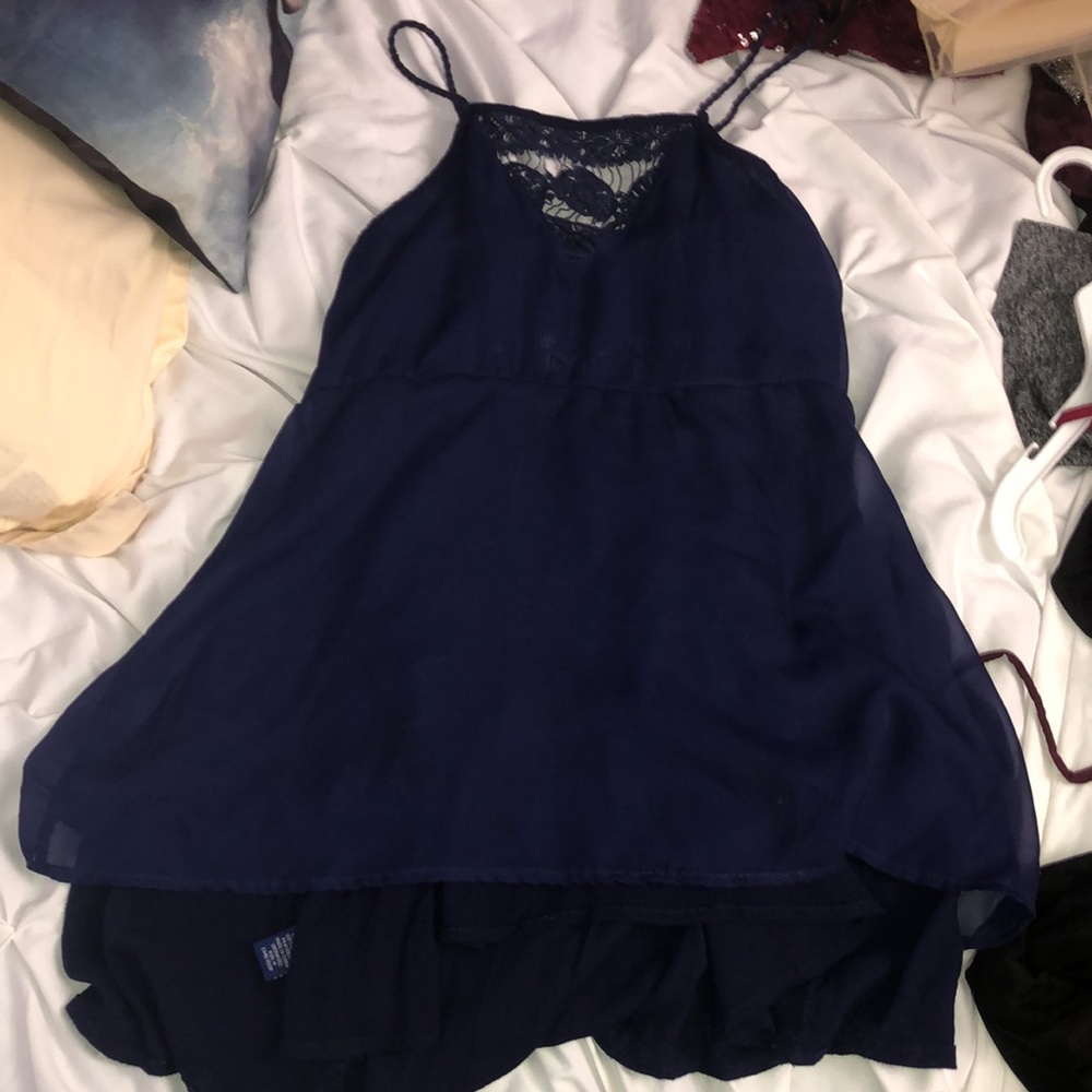 Dark blue casual vacation dress